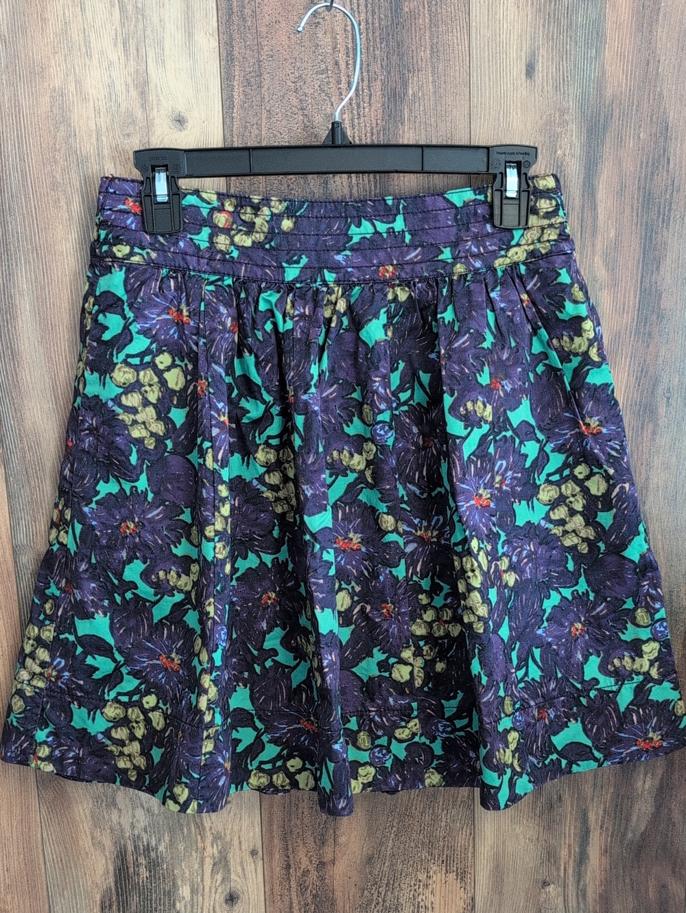 J. Crew Floral Circle Elsie Nightfall Cotton Skirt 4 894A